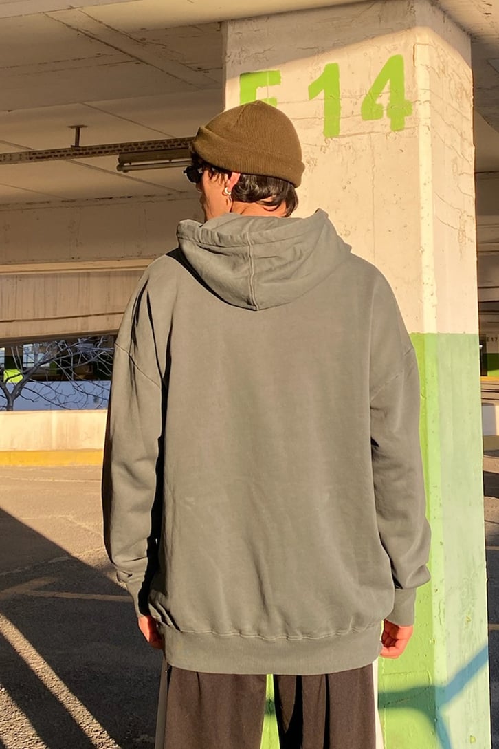 Antrasit Basic Oversize Hoodie