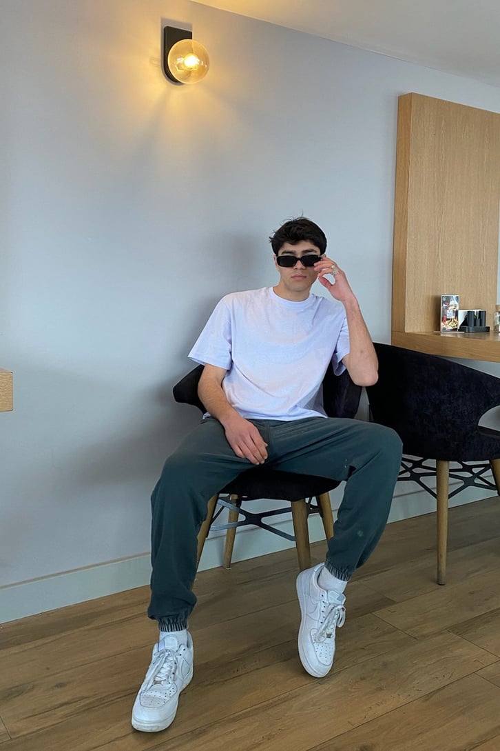 Antrasit Oversize Washed Sweatpant