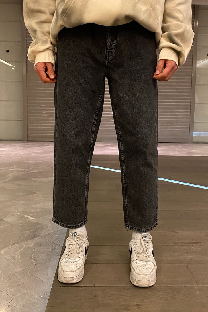Antrasit Premium Mom Fit Jean