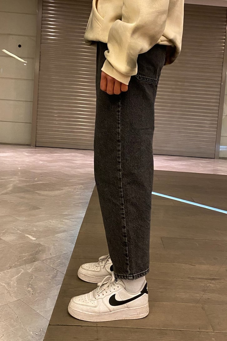 Antrasit Premium Mom Fit Jean