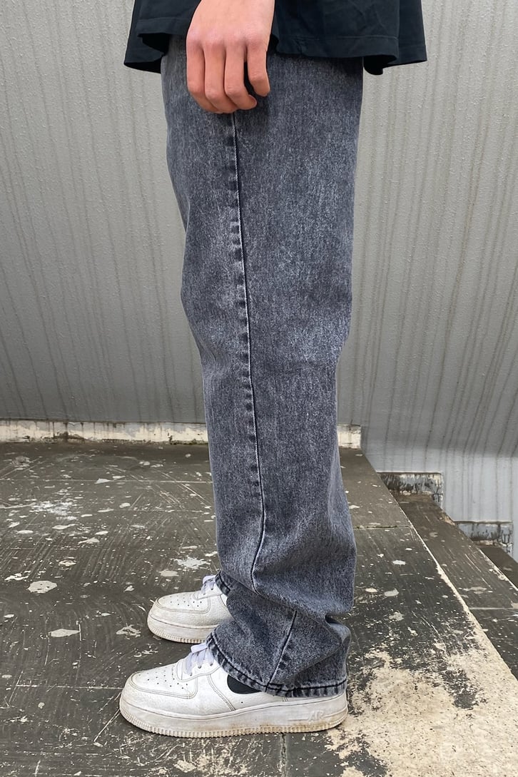 Antrasit Yıkamalı Losse Fit Premium Jean