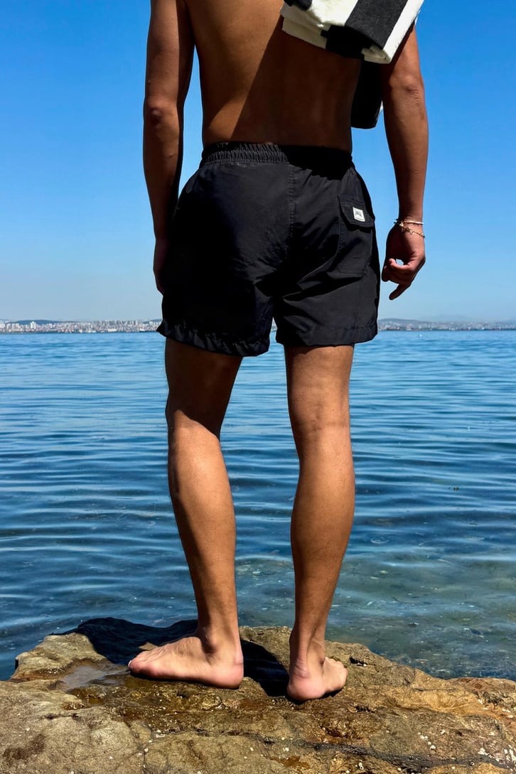 Arka Cep Detay Deniz Şort