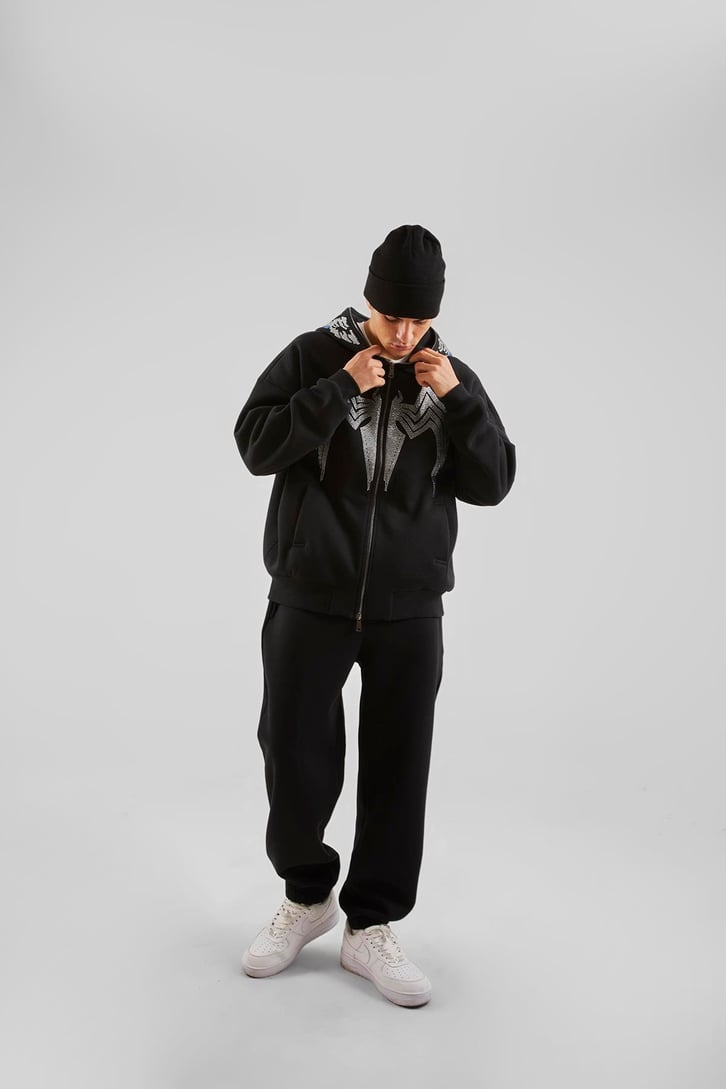 Arka Cepli Basic Siyah Jogger Eşofman Altı