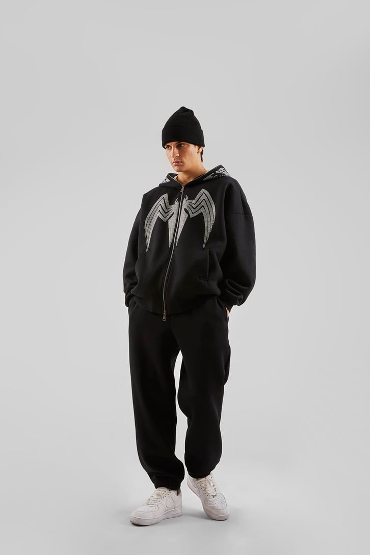 Arka Cepli Basic Siyah Jogger Eşofman Altı