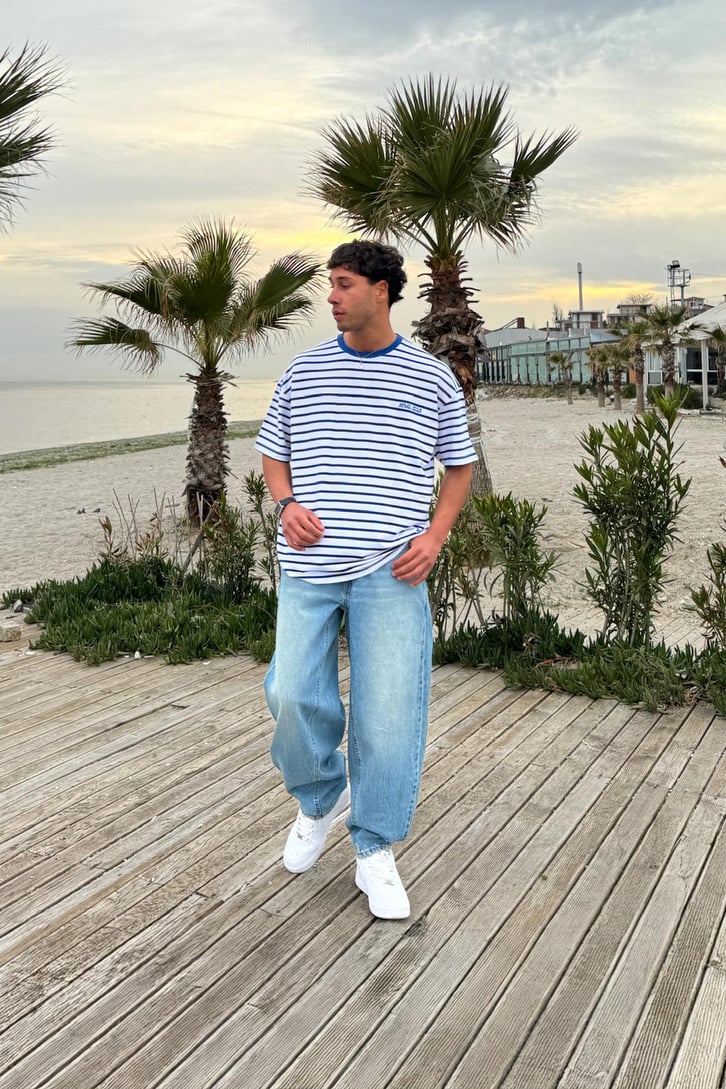 Arka Kemer Detaylı Baggy Jean