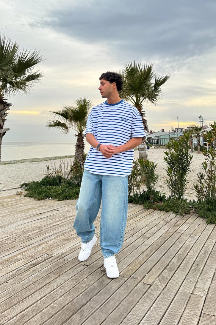 Arka Kemer Detaylı Baggy Jean