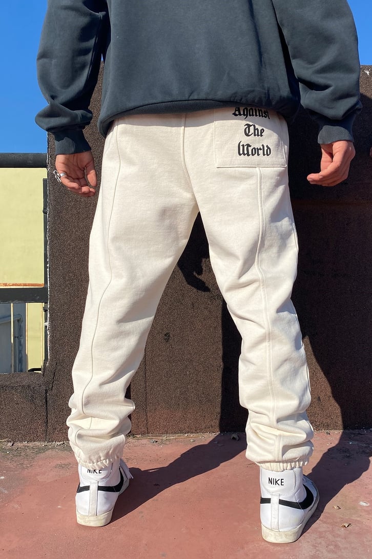 ARKASI BASKILI OVERSIZE EŞOFMAN