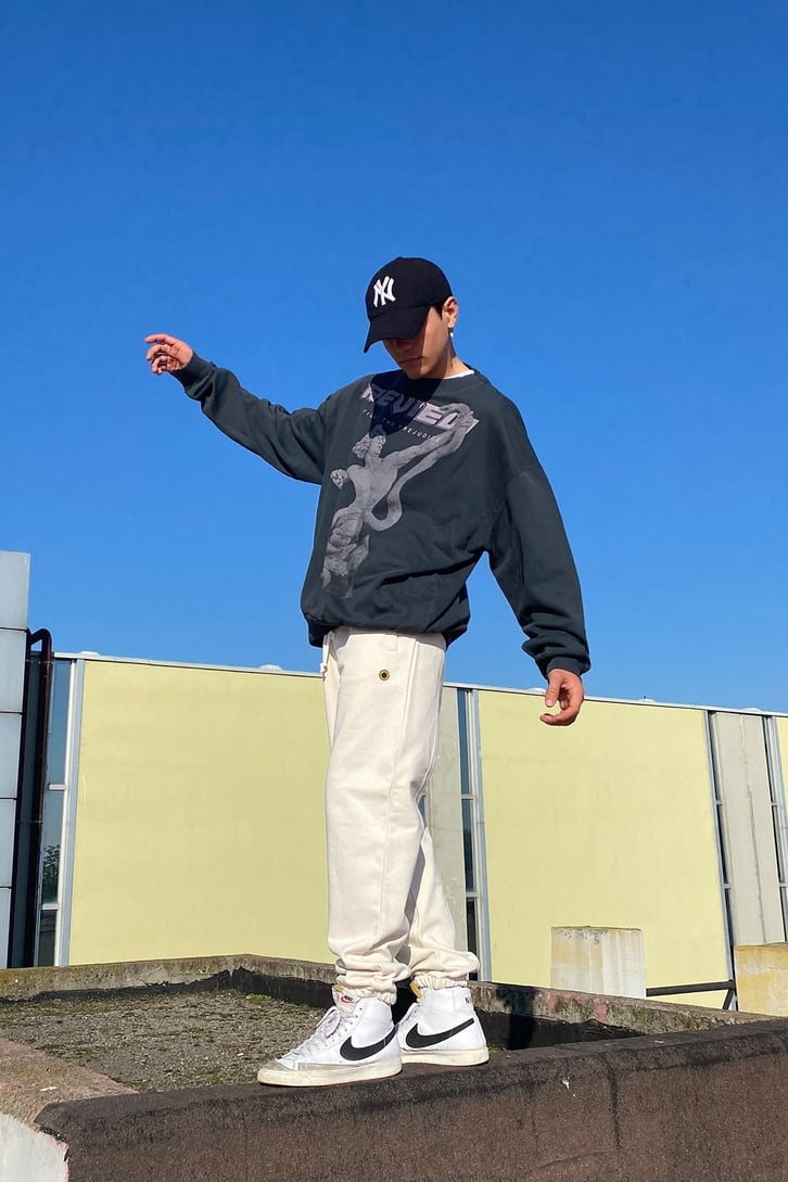 ARKASI BASKILI OVERSIZE EŞOFMAN