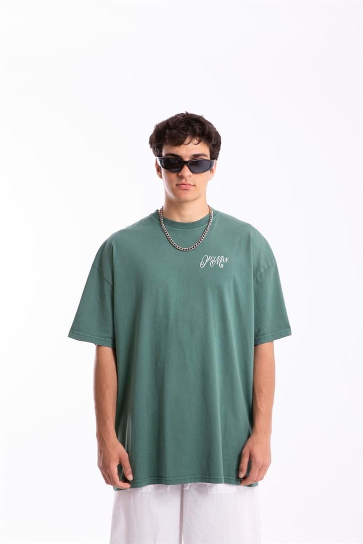 Arkası Gül Baskılı Tshirt