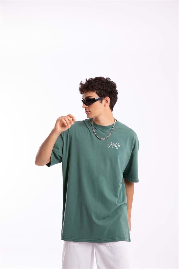 Arkası Gül Baskılı Tshirt