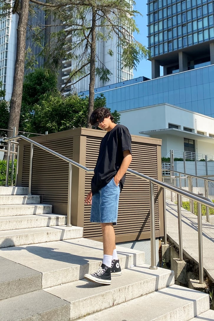 Arkası Kelebek Baskılı Oversize Tshirt