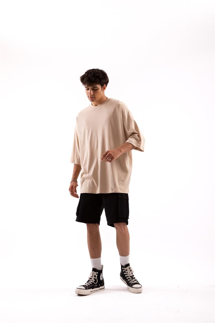 Artificial Baskılı Extra Oversize Tshirt