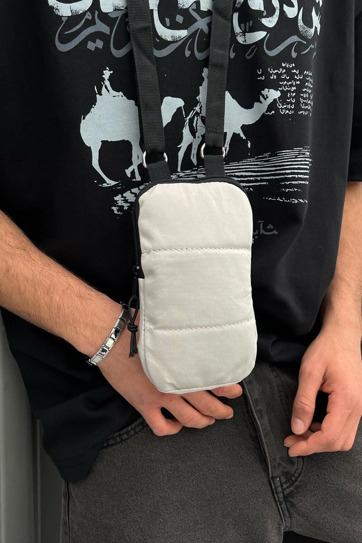 Askılı Taş Rengi Bez Çanta