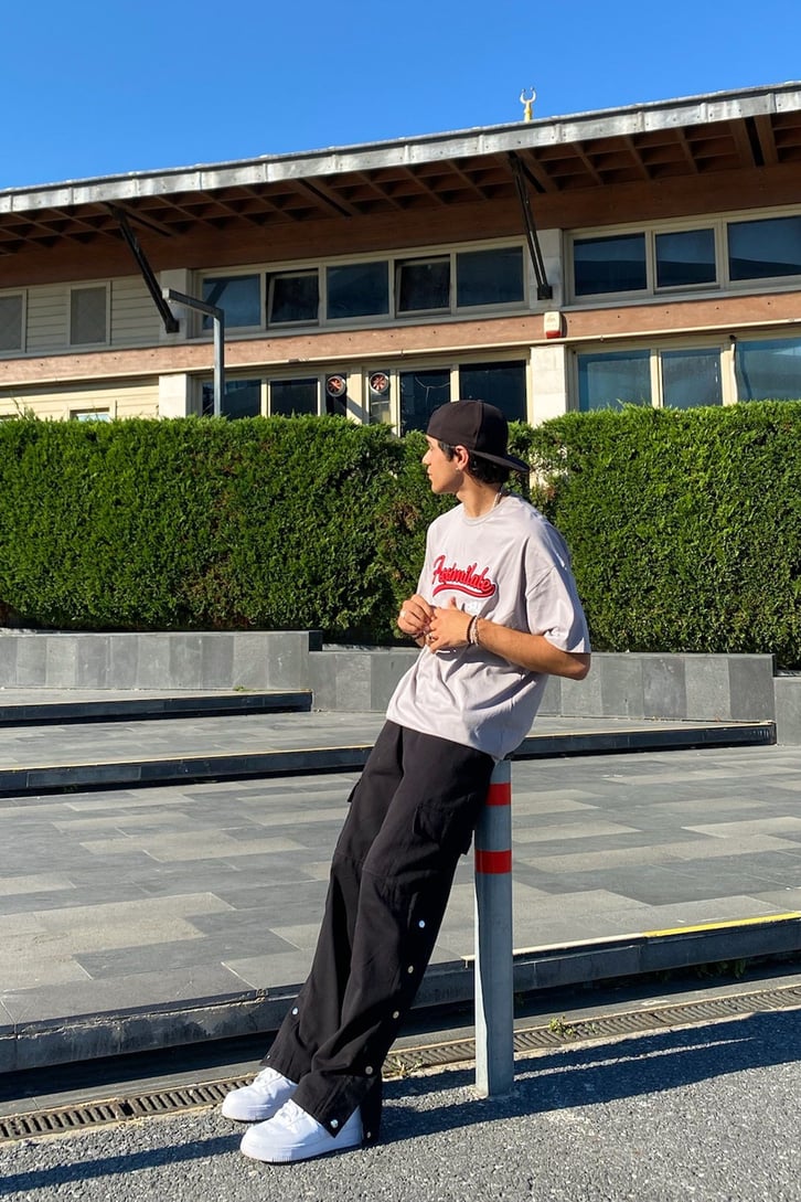 Assimilate Nakışlı Oversize Tshirt