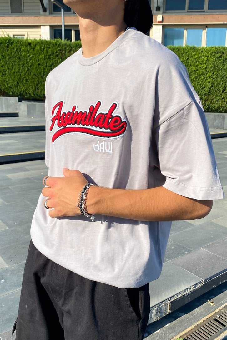 Assimilate Nakışlı Oversize Tshirt