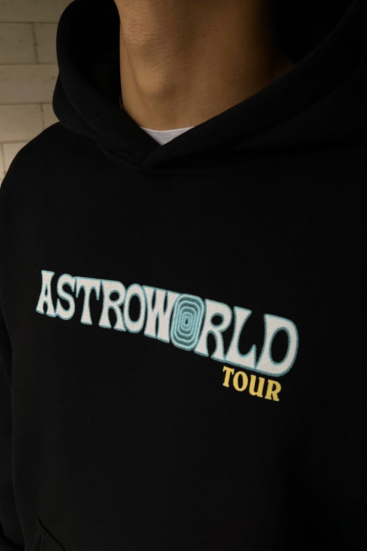 Astroworld Tour Siyah Oversize Sweatshirt
