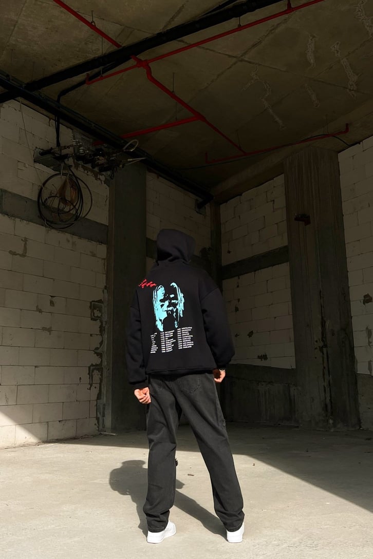 Astroworld Tour Siyah Oversize Sweatshirt