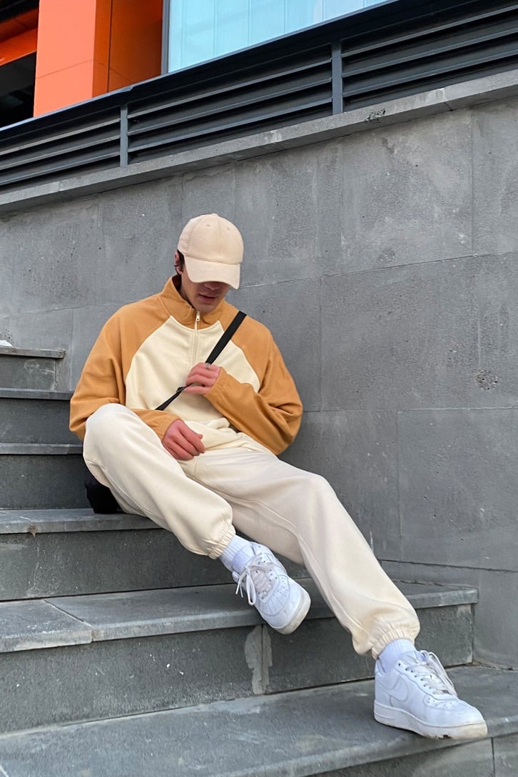 Athleisure Oversize Minimal Printed Sweatpant