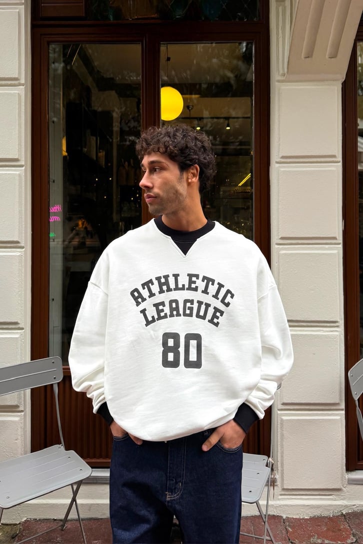 Athletic Baskılı Sweatshirt