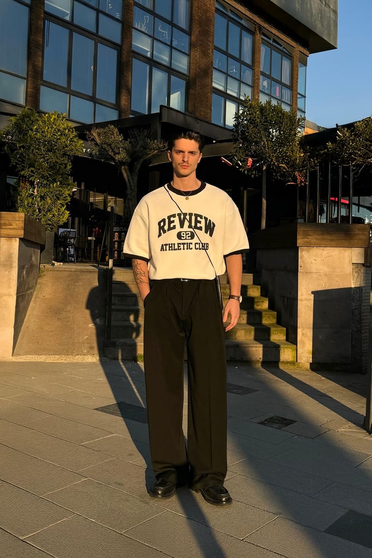 Athletic Club 92 Baskılı Oversize Tişört