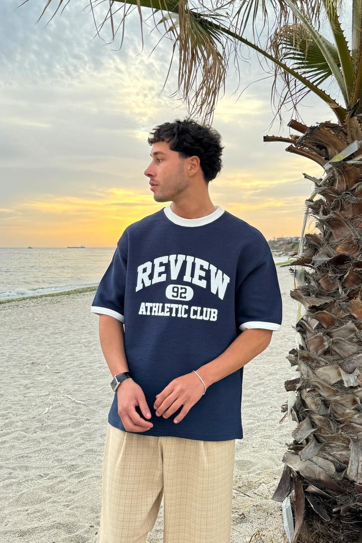 Athletic Club 92 Baskılı Oversize Tişört