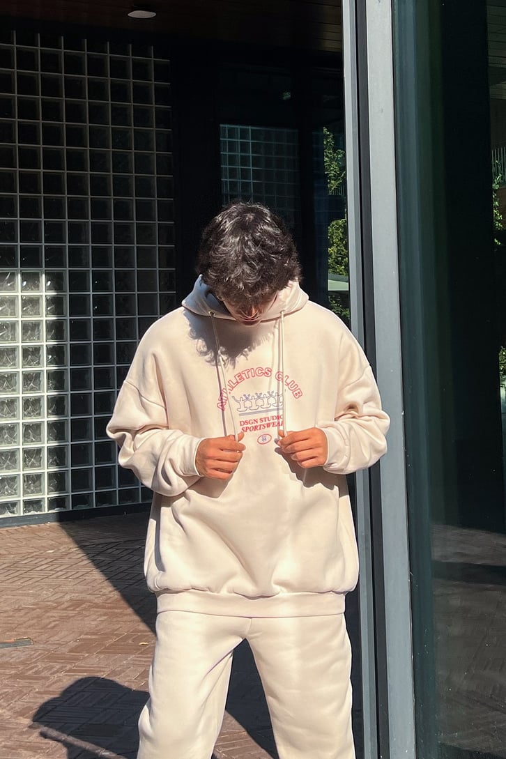Athletics Club Baskılı Taş Rengi Eşofman Takım