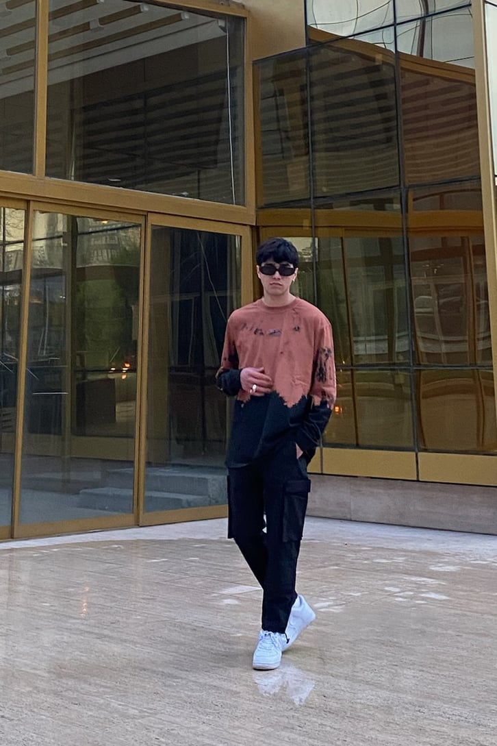 Ayarlanabilir Paça Cargo Pocket Siyah Pant