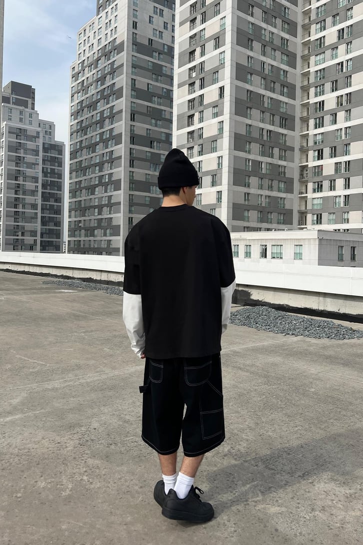 Azazle Baskılı Siyah Long Sleeve Tişört