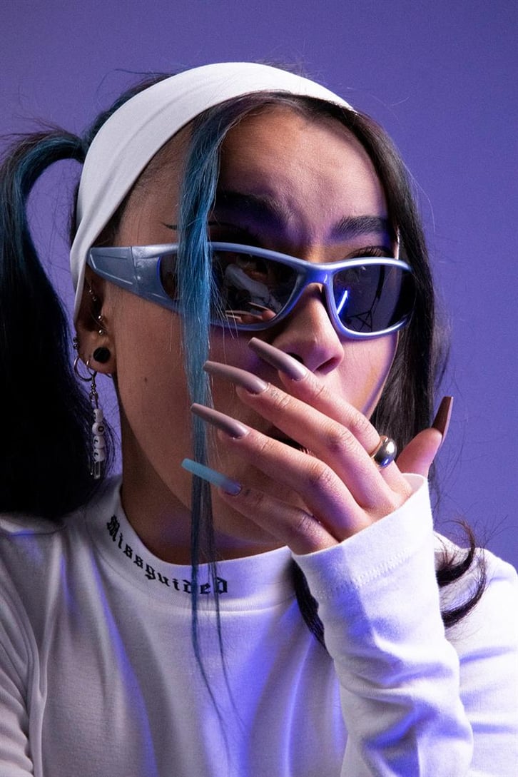Azurite Metalik Mavi Unisex Gözlük
