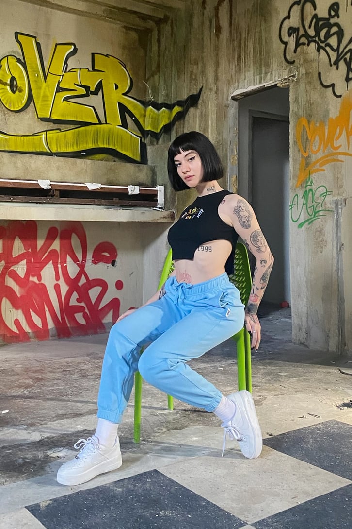 Baby Blue Oversize Basic Sweatpant
