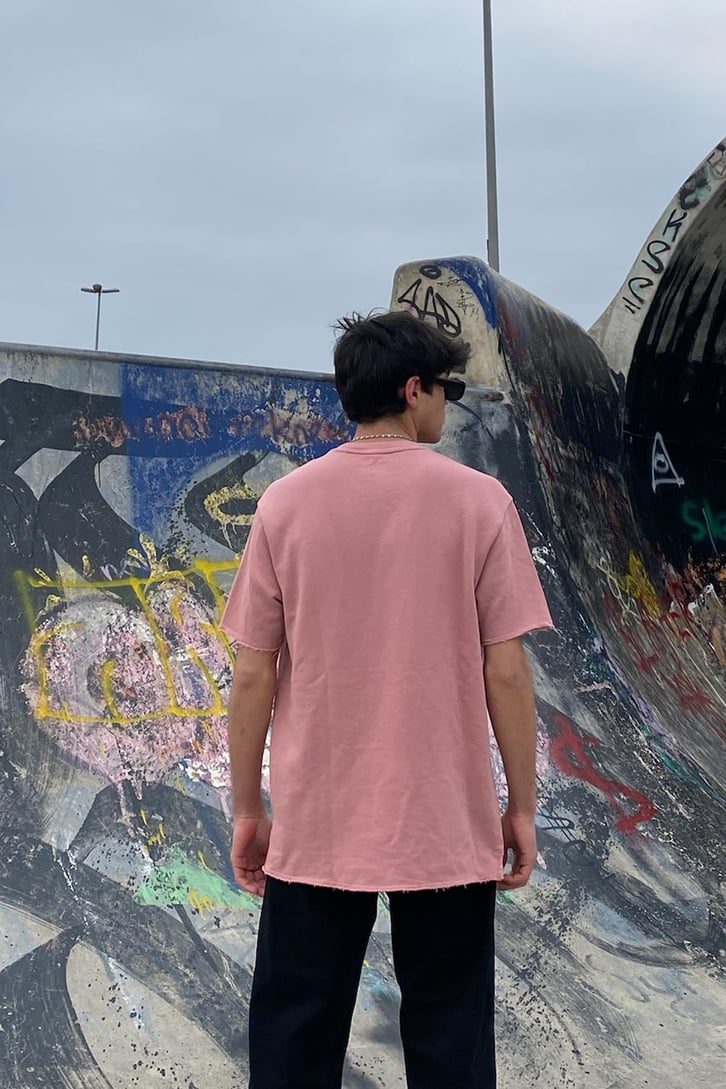 Baby Pink Oversize Cut Tee
