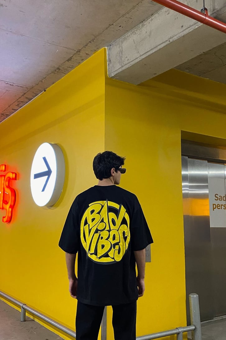 Bad Vibes Printed Oversize Tshirt