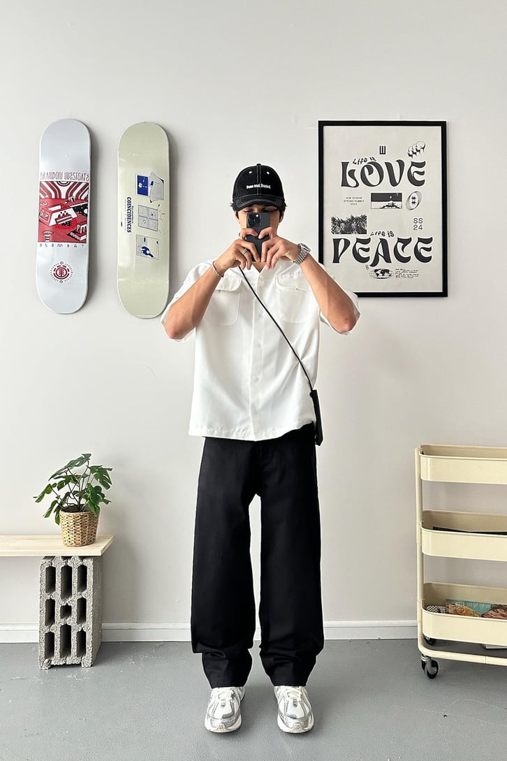 Baggy Fit Gabardin Pantolon