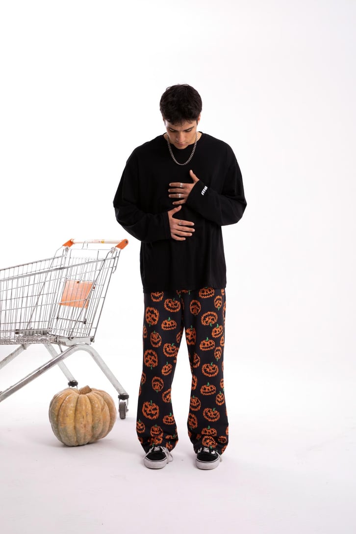 Bal Kabağı Baskılı Pijama Altı