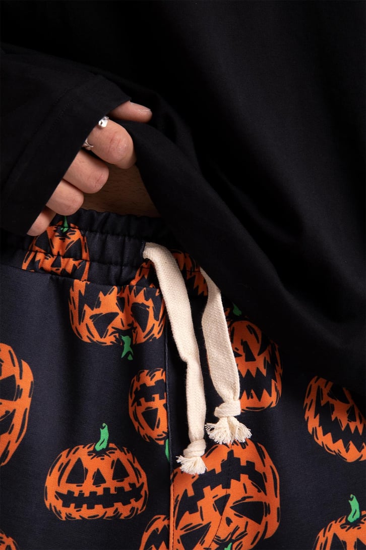 Bal Kabağı Baskılı Pijama Altı
