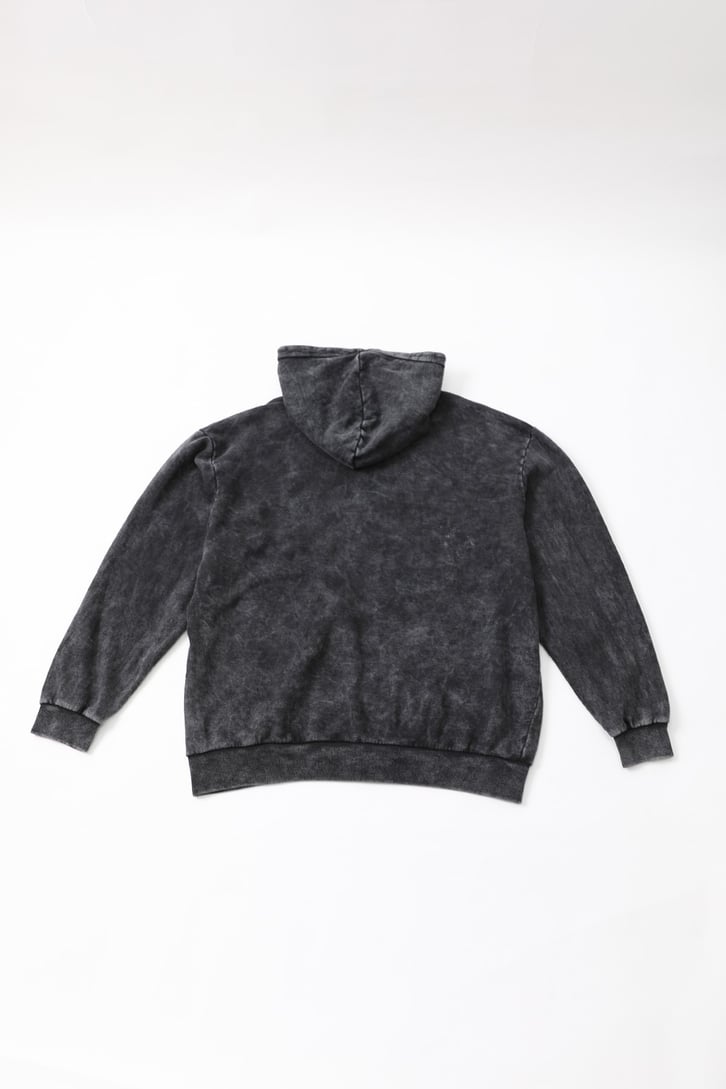 Basic Acid Wash Fermuarlı Sweatshirt