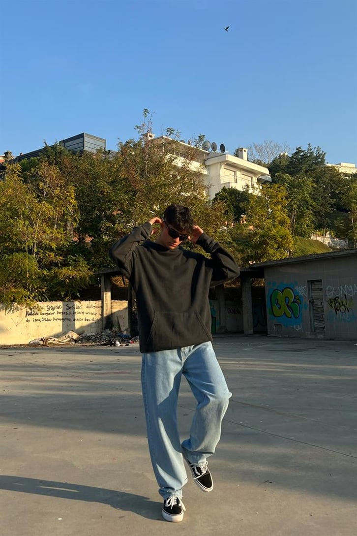 Basic Acid Wash  Oversize Hoodie