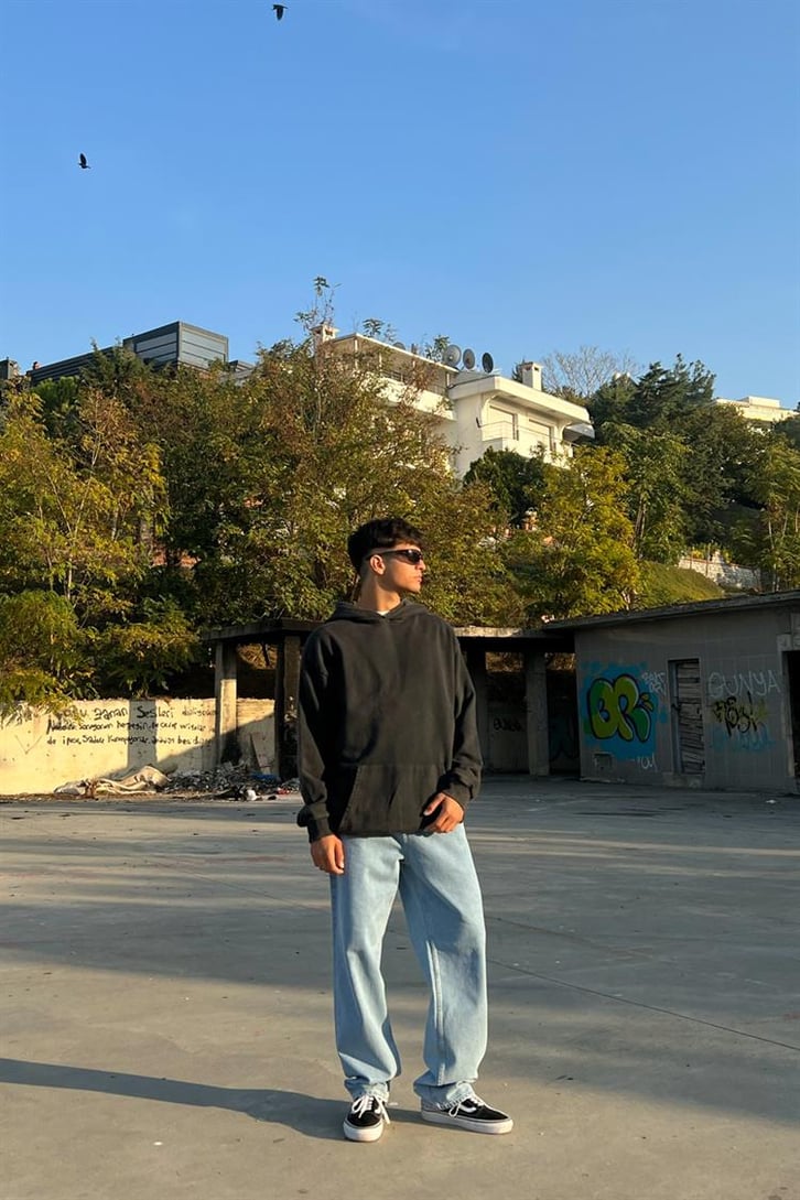 Basic Acid Wash  Oversize Hoodie