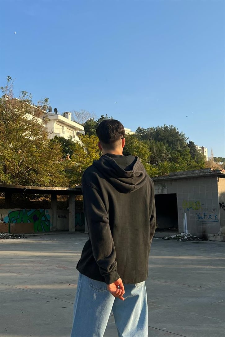 Basic Acid Wash  Oversize Hoodie