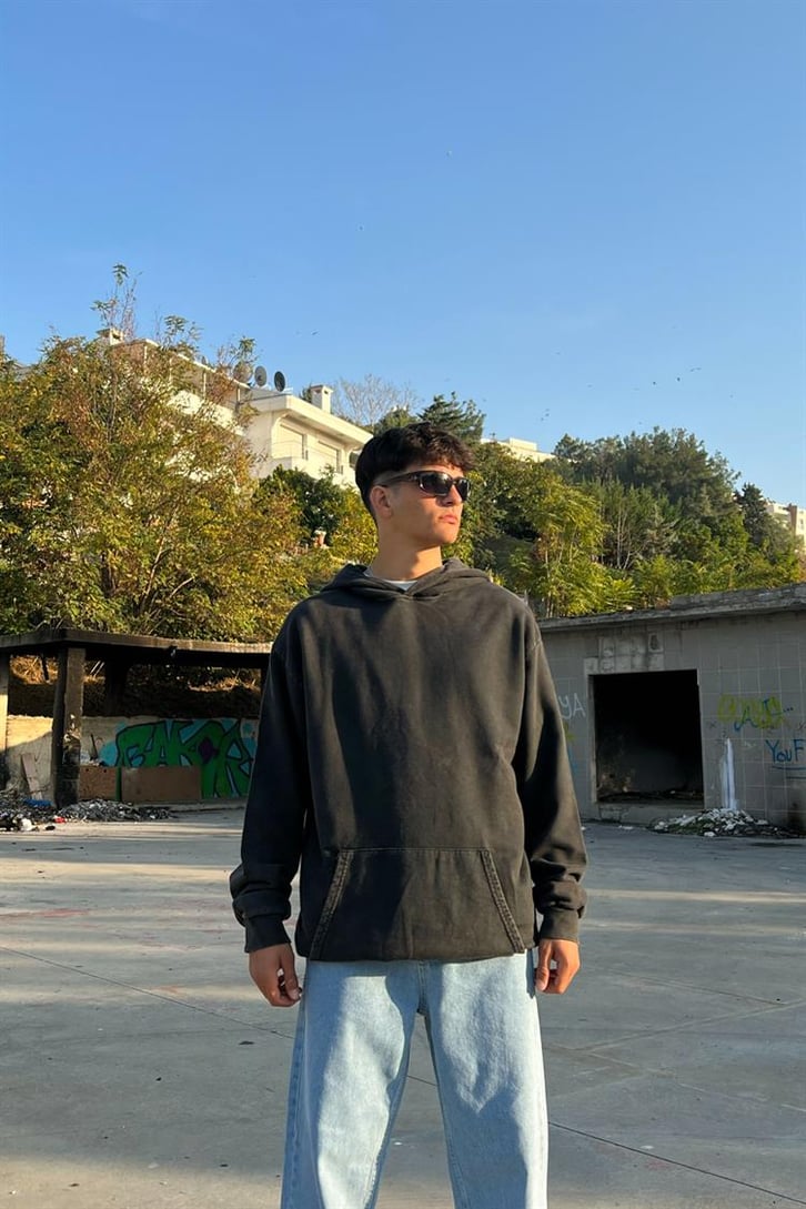 Basic Acid Wash  Oversize Hoodie