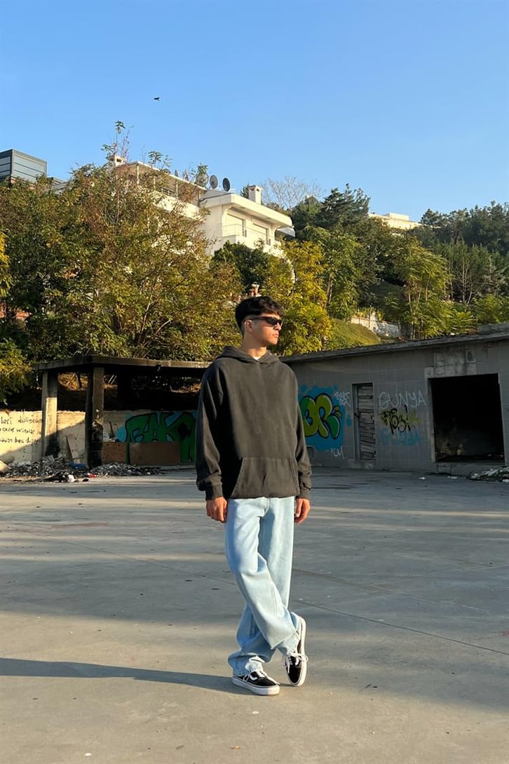 Basic Acid Wash  Oversize Hoodie