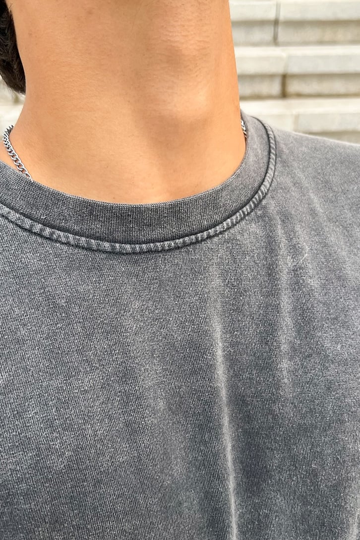 Basic Acid Wash Oversize Sweatshirt