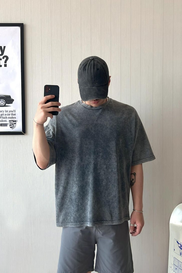 Basic Acid Wash Oversize Tişört