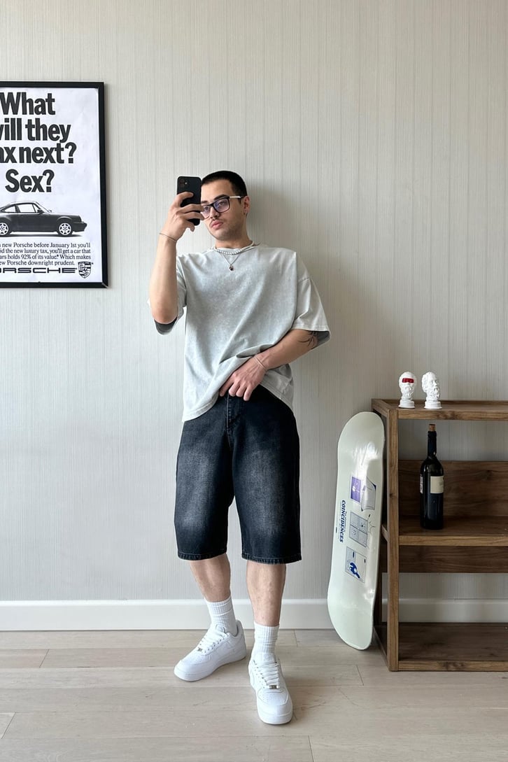 Basic Acid Wash Oversize Tişört