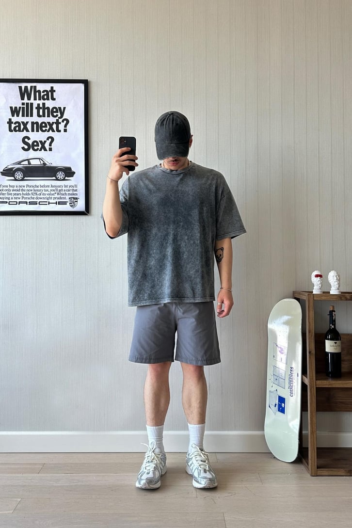 Basic Acid Wash Oversize Tişört