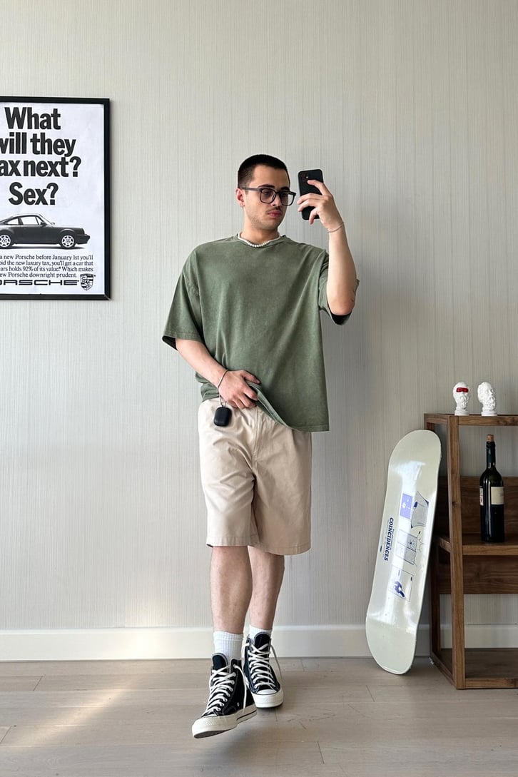 Basic Acid Wash Oversize Tişört