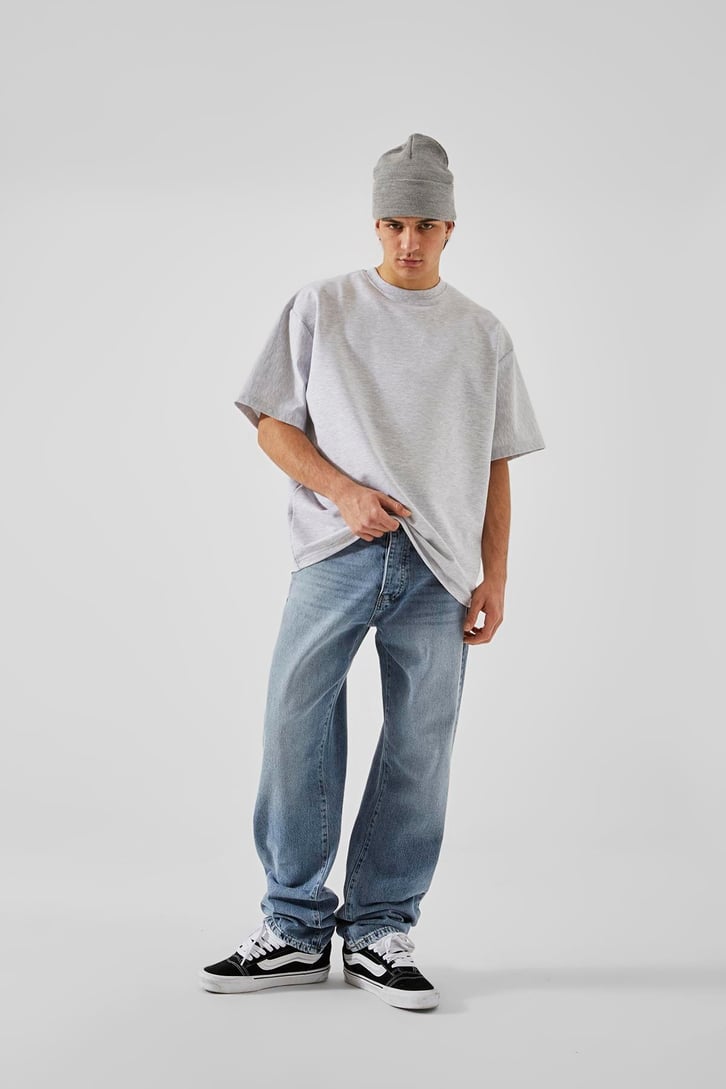 Basic Açık Mavi Baggy Fit Jean