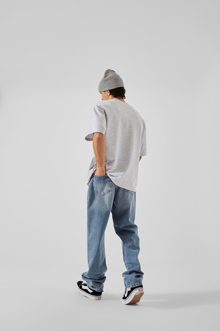 Basic Açık Mavi Baggy Fit Jean