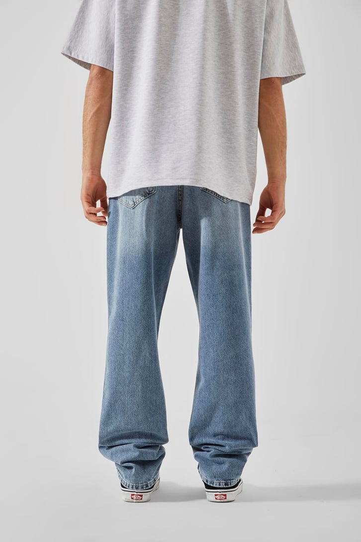 Basic Açık Mavi Baggy Fit Jean