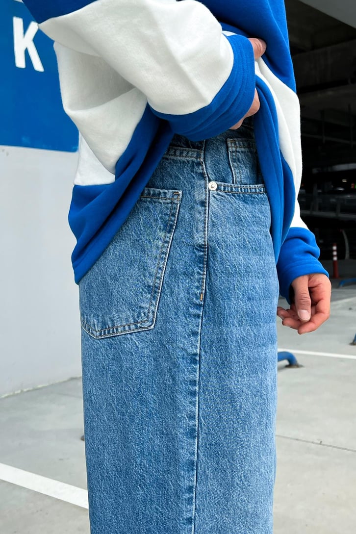 Basic Açık Mavi Baggy Jean